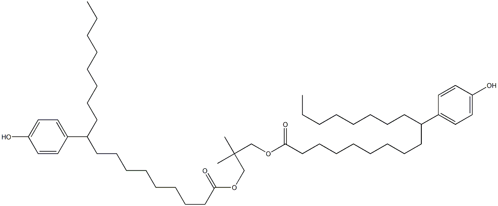 Bis[10-(4-hydroxyphenyl)stearic acid]2,2-dimethylpropane-1,3-diyl ester 结构式