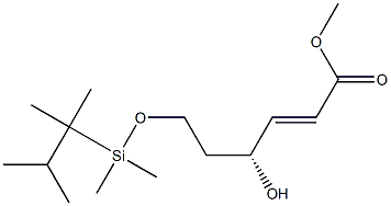 (2E,4R)-4-Hydroxy-6-[dimethyl(1,1,2-trimethylpropyl)silyloxy]-2-hexenoic acid methyl ester 结构式
