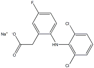 5-Fluoro-2-(2,6-dichlorophenylamino)benzeneacetic acid sodium salt 结构式