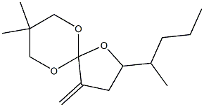 2-Pentyl-4-methylene-8,8-dimethyl-1,6,10-trioxaspiro[4.5]decane 结构式