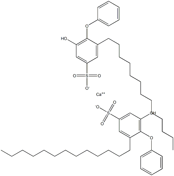 Bis(6-hydroxy-2-tridecyl[oxybisbenzene]-4-sulfonic acid)calcium salt 结构式