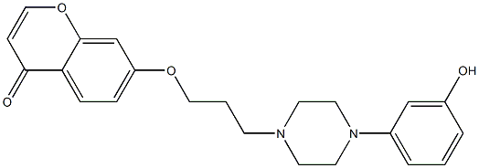 7-[3-[4-(3-Hydroxyphenyl)-1-piperazinyl]propyloxy]-4H-1-benzopyran-4-one 结构式