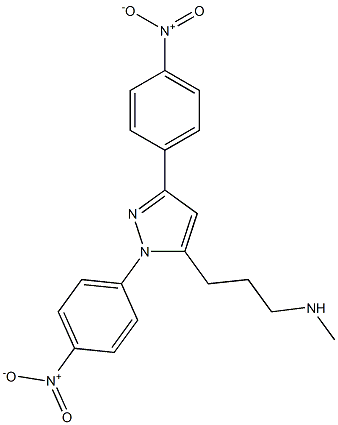 1-(4-Nitrophenyl)-3-(4-nitrophenyl)-5-[3-(methylamino)propyl]-1H-pyrazole 结构式