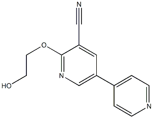 2-(2-Hydroxyethoxy)-5-(4-pyridinyl)pyridine-3-carbonitrile 结构式