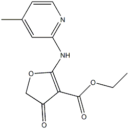 4,5-Dihydro-2-[(4-methylpyridin-2-yl)amino]-4-oxofuran-3-carboxylic acid ethyl ester 结构式