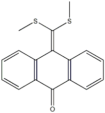 10-[Bis(methylthio)methylene]anthracen-9(10H)-one 结构式