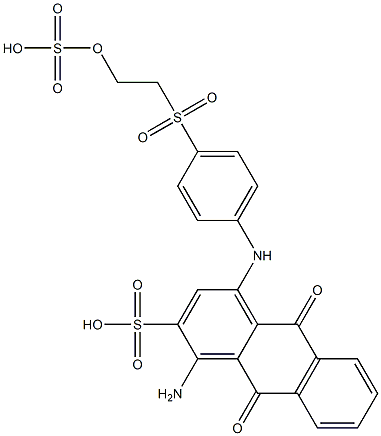 1-Amino-4-[4-[2-(sulfooxy)ethylsulfonyl]anilino]-9,10-dioxo-2-anthracenesulfonic acid 结构式