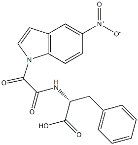 N-[[(5-Nitro-1H-indole -yl)carbonyl]carbonyl]-D-phenylalanine 结构式