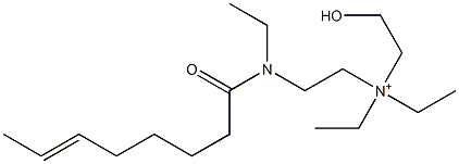 2-[N-Ethyl-N-(6-octenoyl)amino]-N,N-diethyl-N-(2-hydroxyethyl)ethanaminium 结构式