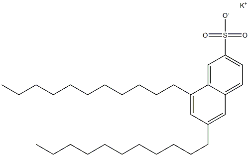 6,8-Diundecyl-2-naphthalenesulfonic acid potassium salt 结构式