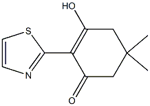 3-Hydroxy-5,5-dimethyl-2-(2-thiazolyl)-2-cyclohexen-1-one 结构式