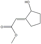 (E)-(2-Hydroxycyclopentylidene)acetic acid methyl ester 结构式