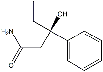 (3R)-3-Hydroxy-3-phenylpentanamide 结构式