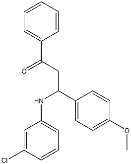 1-(Phenyl)-3-(4-methoxyphenyl)-3-[(3-chlorophenyl)amino]propan-1-one 结构式