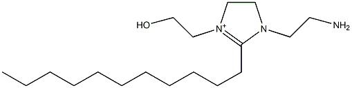 [1-(2-Aminoethyl)-4,5-dihydro-3-(2-hydroxyethyl)-2-undecyl-1H-imidazol]-3-ium 结构式