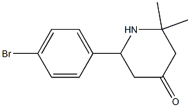 6-(p-Bromophenyl)-2,2-dimethyl-4-piperidinone 结构式