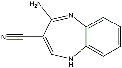 2-Amino-5H-1,5-benzodiazepine-3-carbonitrile 结构式