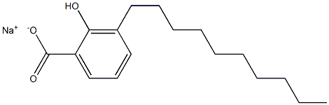 3-Decyl-2-hydroxybenzoic acid sodium salt 结构式