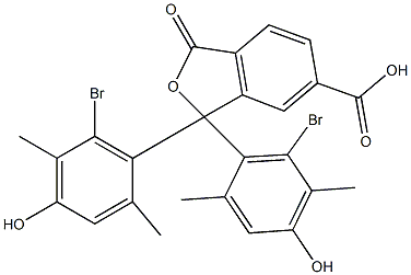 1,1-Bis(6-bromo-4-hydroxy-2,5-dimethylphenyl)-1,3-dihydro-3-oxoisobenzofuran-6-carboxylic acid 结构式