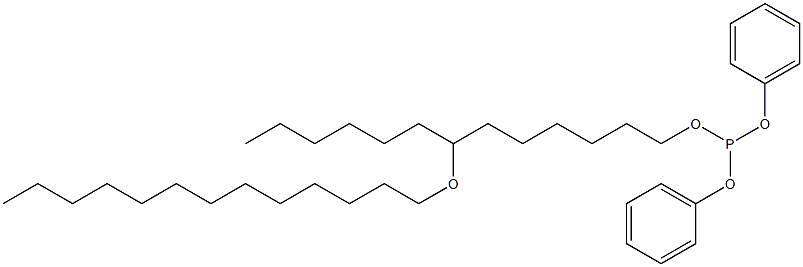 Phosphorous acid 7-(tridecyloxy)tridecyldiphenyl ester 结构式