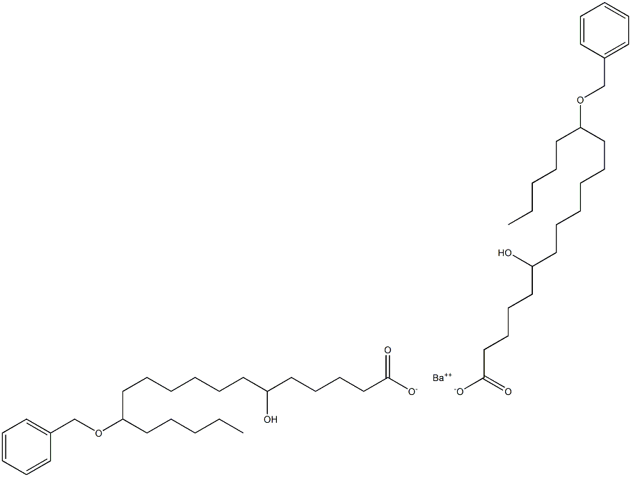 Bis(13-benzyloxy-6-hydroxystearic acid)barium salt 结构式