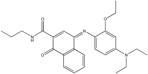 N-Propyl-4-[[2-ethoxy-4-(diethylamino)phenyl]imino]-1-oxo-1,4-dihydronaphthalene-2-carboxamide 结构式