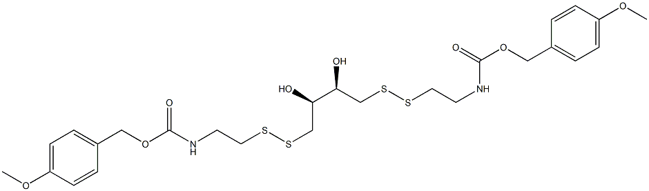 N,N'-[[(2S,3R)-2,3-Dihydroxybutane]-1,4-diylbis(dithio)bis(ethylene)]bis(carbamic acid)bis(4-methoxybenzyl) ester 结构式