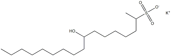 8-Hydroxyheptadecane-2-sulfonic acid potassium salt 结构式