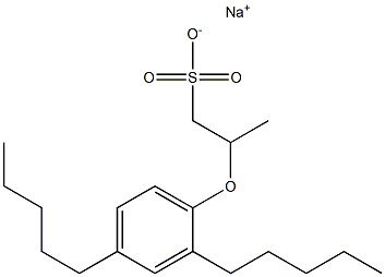 2-(2,4-Dipentylphenoxy)propane-1-sulfonic acid sodium salt 结构式