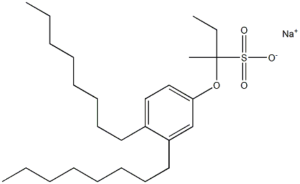 2-(3,4-Dioctylphenoxy)butane-2-sulfonic acid sodium salt 结构式