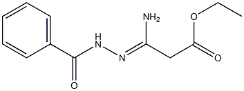 3-Amino-3-(2-benzoylhydrazono)propionic acid ethyl ester 结构式