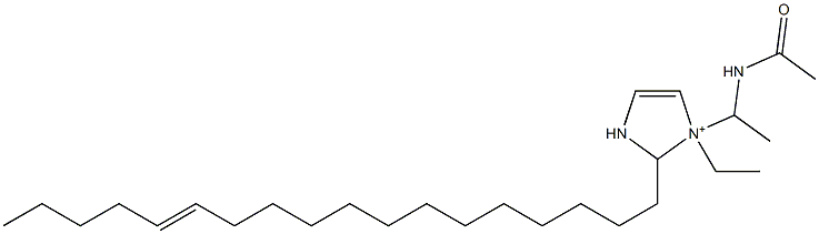 1-[1-(Acetylamino)ethyl]-1-ethyl-2-(13-octadecenyl)-4-imidazoline-1-ium 结构式