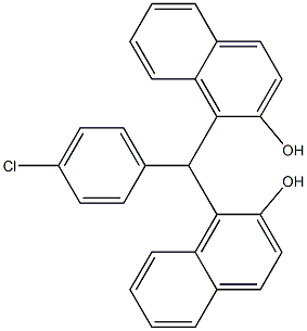 1,1'-(4-Chlorobenzylidene)bis(naphthalene-2-ol) 结构式