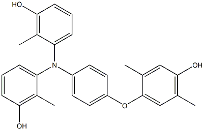 N,N-Bis(3-hydroxy-2-methylphenyl)-4-(4-hydroxy-2,5-dimethylphenoxy)benzenamine 结构式