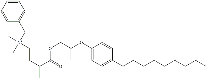 N,N-Dimethyl-N-benzyl-N-[3-[[2-(4-nonylphenyloxy)propyl]oxycarbonyl]butyl]aminium 结构式