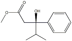 [R,(+)]-3-Hydroxy-4-methyl-3-phenylvaleric acid methyl ester 结构式