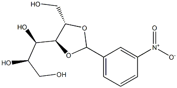 2-O,3-O-(3-Nitrobenzylidene)-D-glucitol 结构式