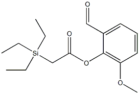 Triethylsilylacetic acid 2-formyl-6-methoxyphenyl ester 结构式