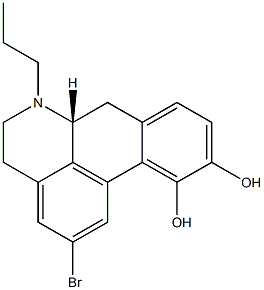 (6aR)-5,6,6a,7-Tetrahydro-2-bromo-6-propyl-4H-dibenzo[de,g]quinoline-10,11-diol 结构式