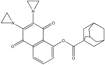 2,3-Bis(1-aziridinyl)-5-(1-adamantylcarbonyloxy)-1,4-naphthoquinone 结构式