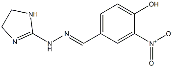 2-Nitro-4-[[2-(2-imidazoline-2-yl)hydrazono]methyl]phenol 结构式