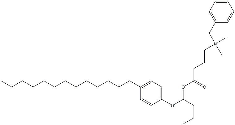 N,N-Dimethyl-N-benzyl-N-[3-[[1-(4-tridecylphenyloxy)butyl]oxycarbonyl]propyl]aminium 结构式