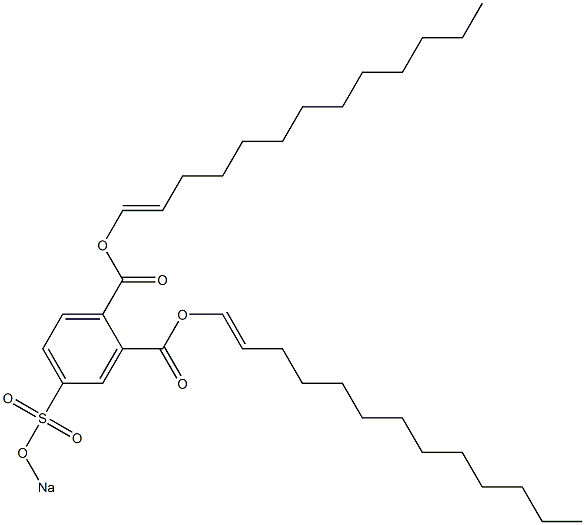 4-(Sodiosulfo)phthalic acid di(1-tridecenyl) ester 结构式