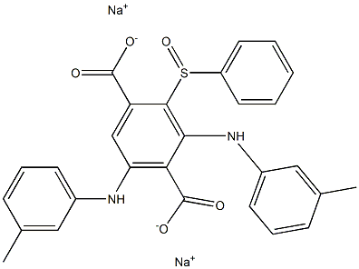 2-(Phenylsulfinyl)-3,5-di(m-toluidino)terephthalic acid disodium salt 结构式