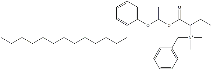 N,N-Dimethyl-N-benzyl-N-[1-[[1-(2-tridecylphenyloxy)ethyl]oxycarbonyl]propyl]aminium 结构式