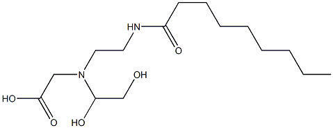 N-(1,2-Dihydroxyethyl)-N-[2-(nonanoylamino)ethyl]aminoacetic acid 结构式