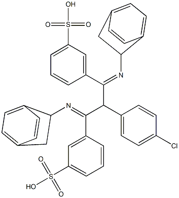 3,3'-[4-Chlorophenylmethylenebis[4,1-phenylene(ethylimino)methylene]]bis(benzenesulfonic acid) 结构式