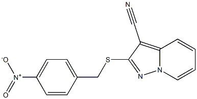 2-[[(4-Nitrophenyl)methyl]thio]-pyrazolo[1,5-a]pyridine-3-carbonitrile 结构式