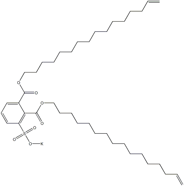 3-(Potassiosulfo)phthalic acid di(15-hexadecenyl) ester 结构式