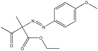 2-Acetyl-2-(p-methoxyphenylazo)propionic acid ethyl ester 结构式